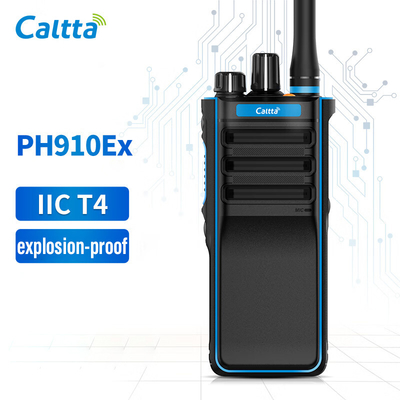 الراديو الرقمي ثنائي الاتجاه PH910EX الأسود المحمول اليدوي مقاوم للانفجار IP68 مقاوم للماء والغبار المهنية المكالمات الهاتفية