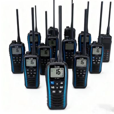 Icom C-M25 IPX7 Waterproof VHF Marine Transceiver with 16 Storage Channels and 1500mAh Battery Long Range Handheld Radio