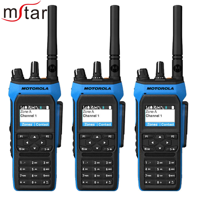 جهاز اتصال لاسلكي MOTOTRBO R7Ex من موتورولا مقاوم للماء بمعيار IP68 يعمل بتردد UHF بتقنية DMR مع بطارية 2000-2500 مللي أمبير